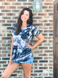 Night life tie dye top