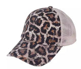 Messy bun baseball hat