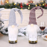 Wine Bottle Santa Toppers