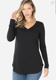 Basic Long Sleeve Curvy Top