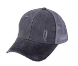 Messy bun baseball hat