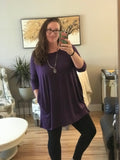 Purple pocket swing tunic top